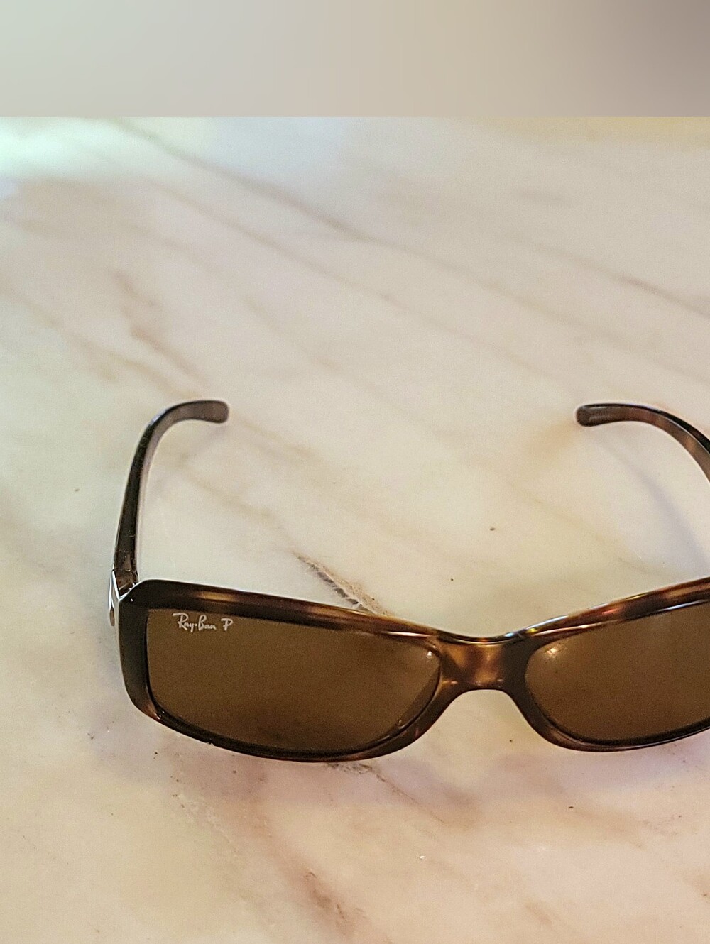 😎Ray-Ban RB4078 642/57 3P Polarized Tortoise Havana Brown Lens Sunglasses Italy
